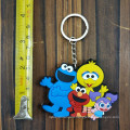 Sesame Street Aimo ELMO cartoon soft rubber double-sided keychain bag pendant